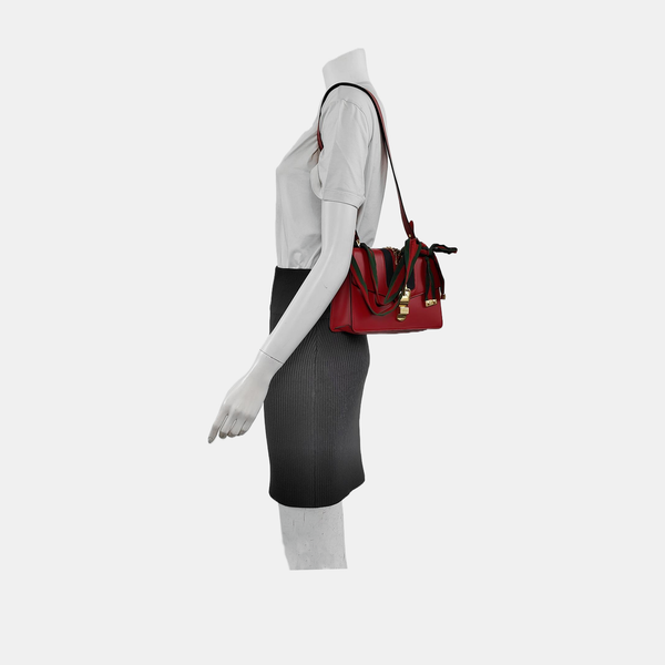 Authenticated pre-owned  Sylvie Small Calfskin Red - Shoulder Bag at Looply