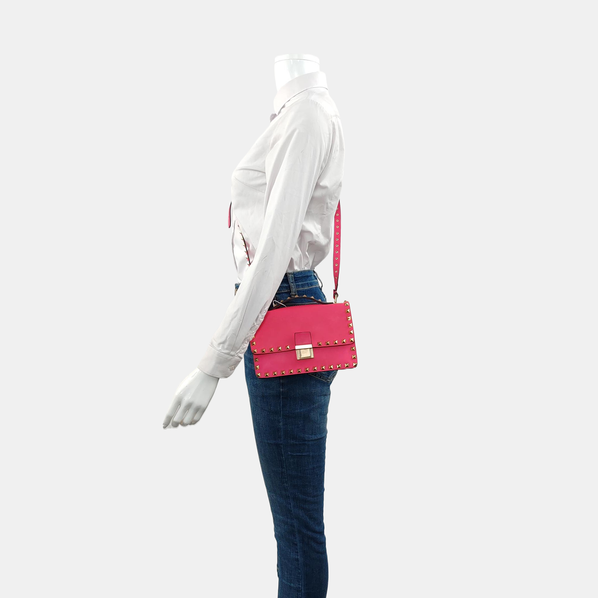 Calfskin Shoulder Bag Red
