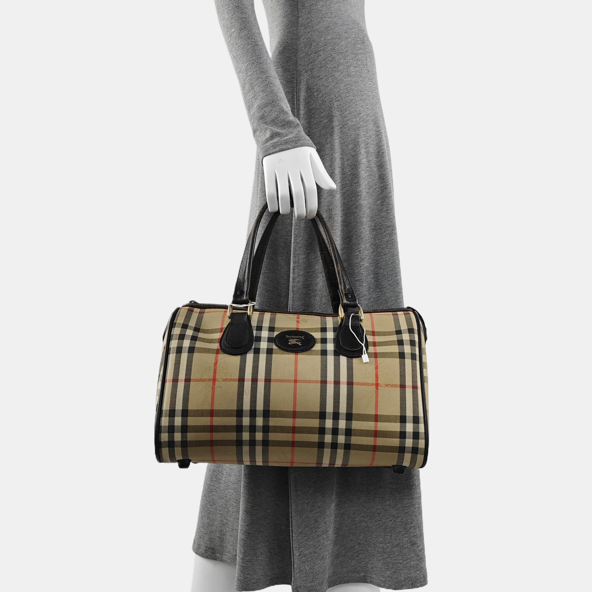 Canvas Top Handle Bag Beige