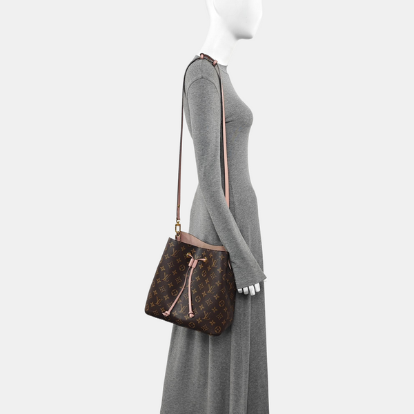 NÉONOÉ MM Monogram Coated Canvas Brown