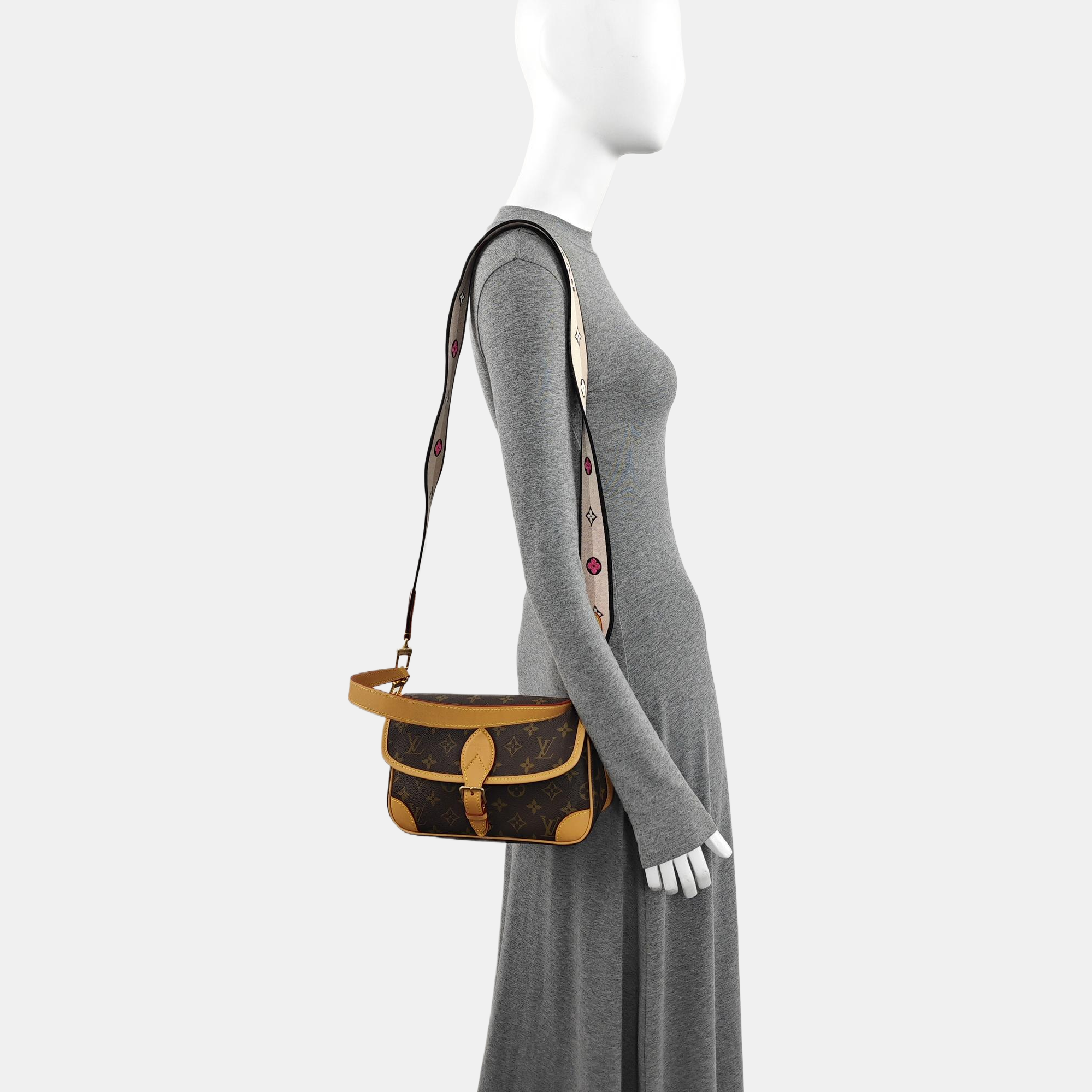 DIANE Monogram Coated Canvas Brown