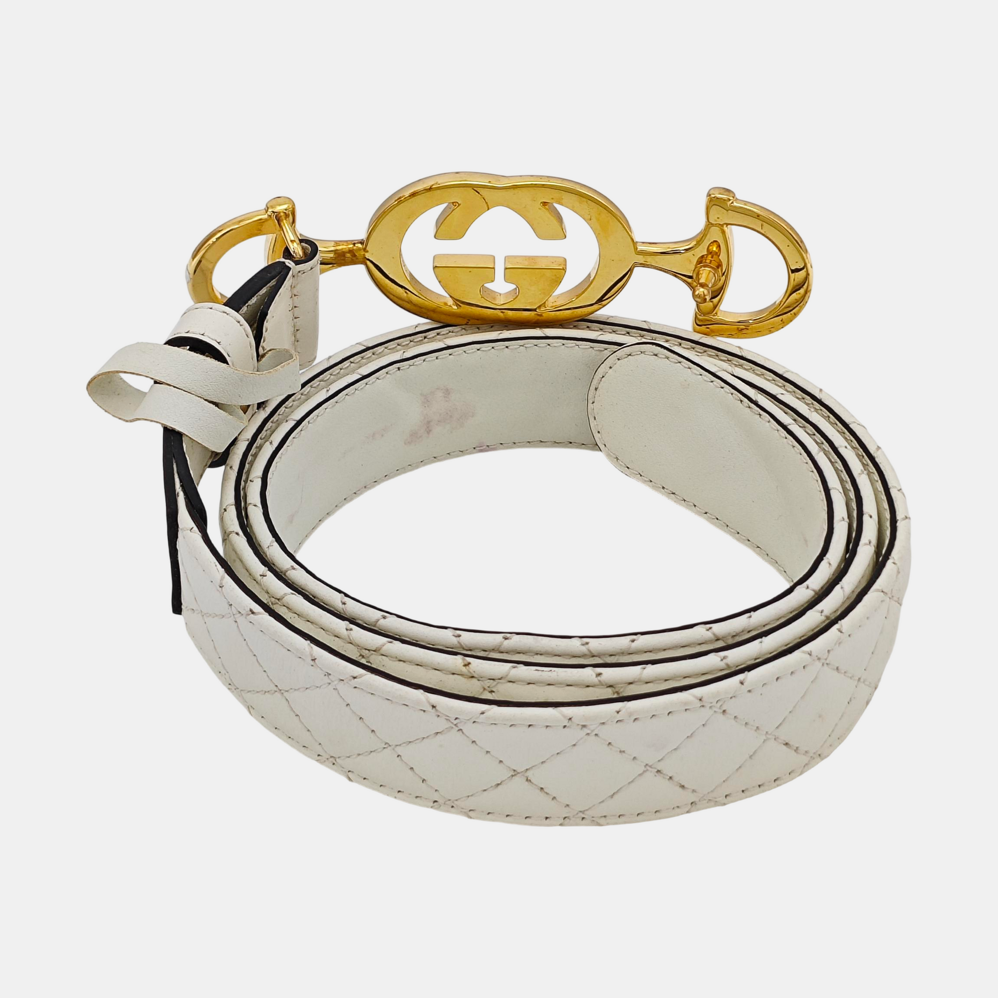 Leather Belt White