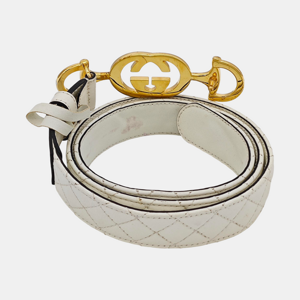Leather Belt White