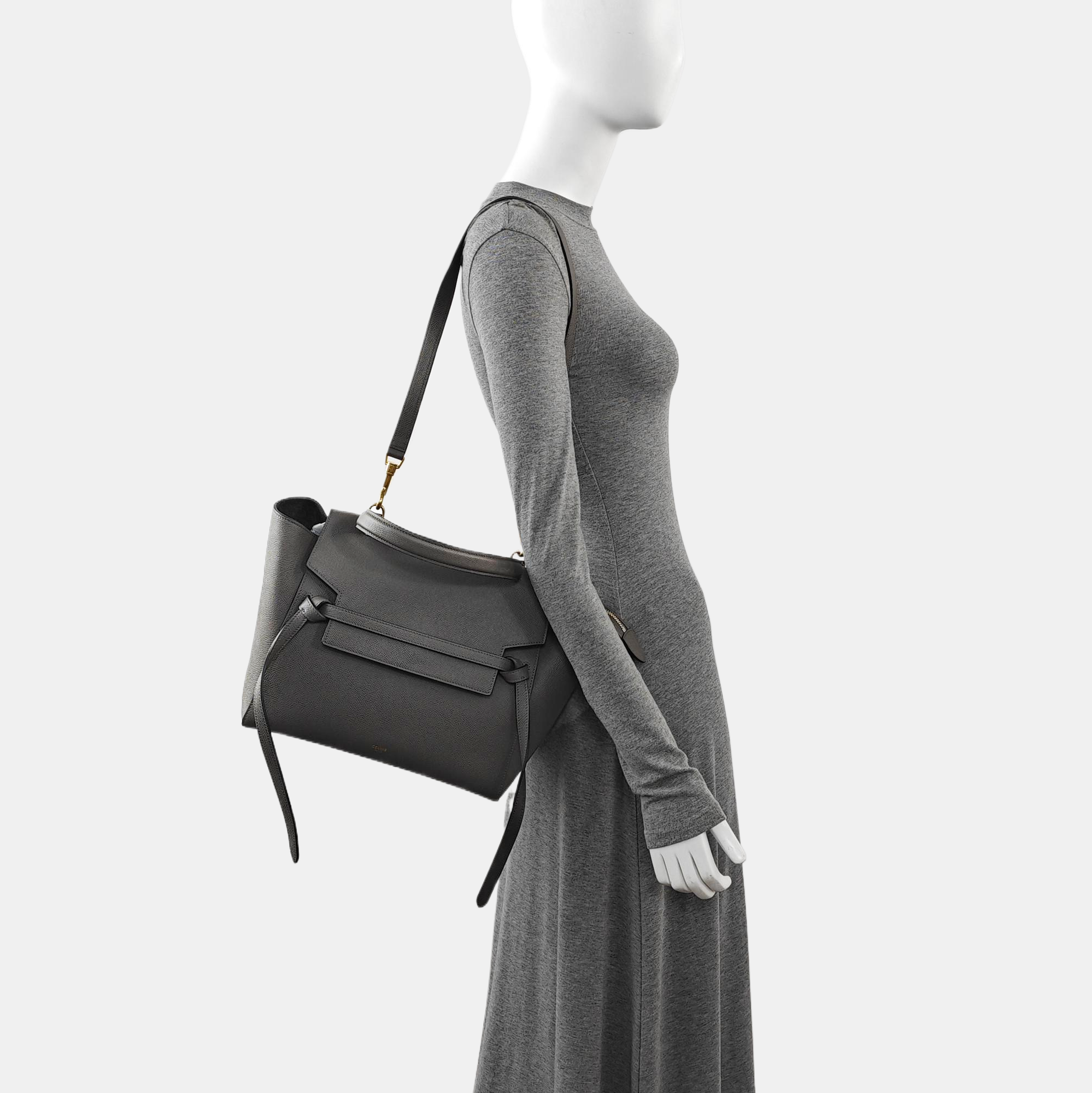 BELT Mini Calfskin Gray