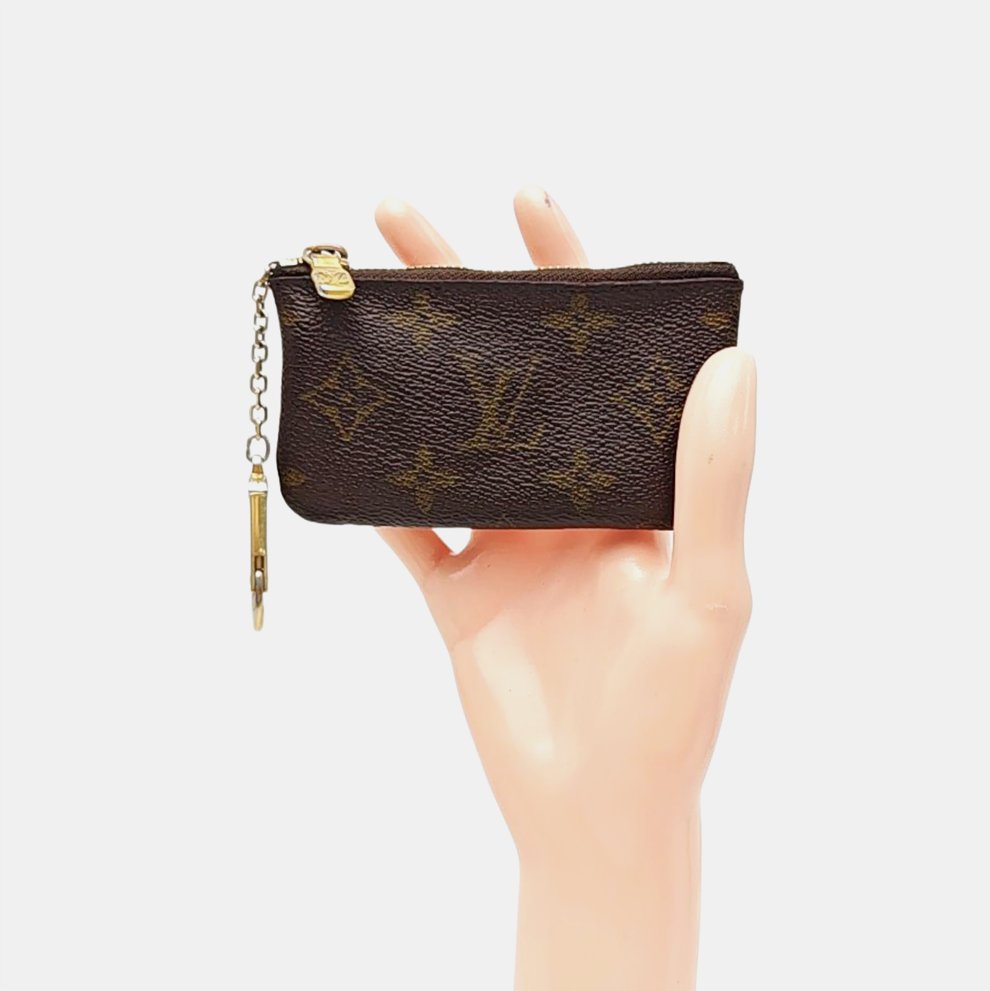 Monogram Coated Canvas Coin Purse Brown