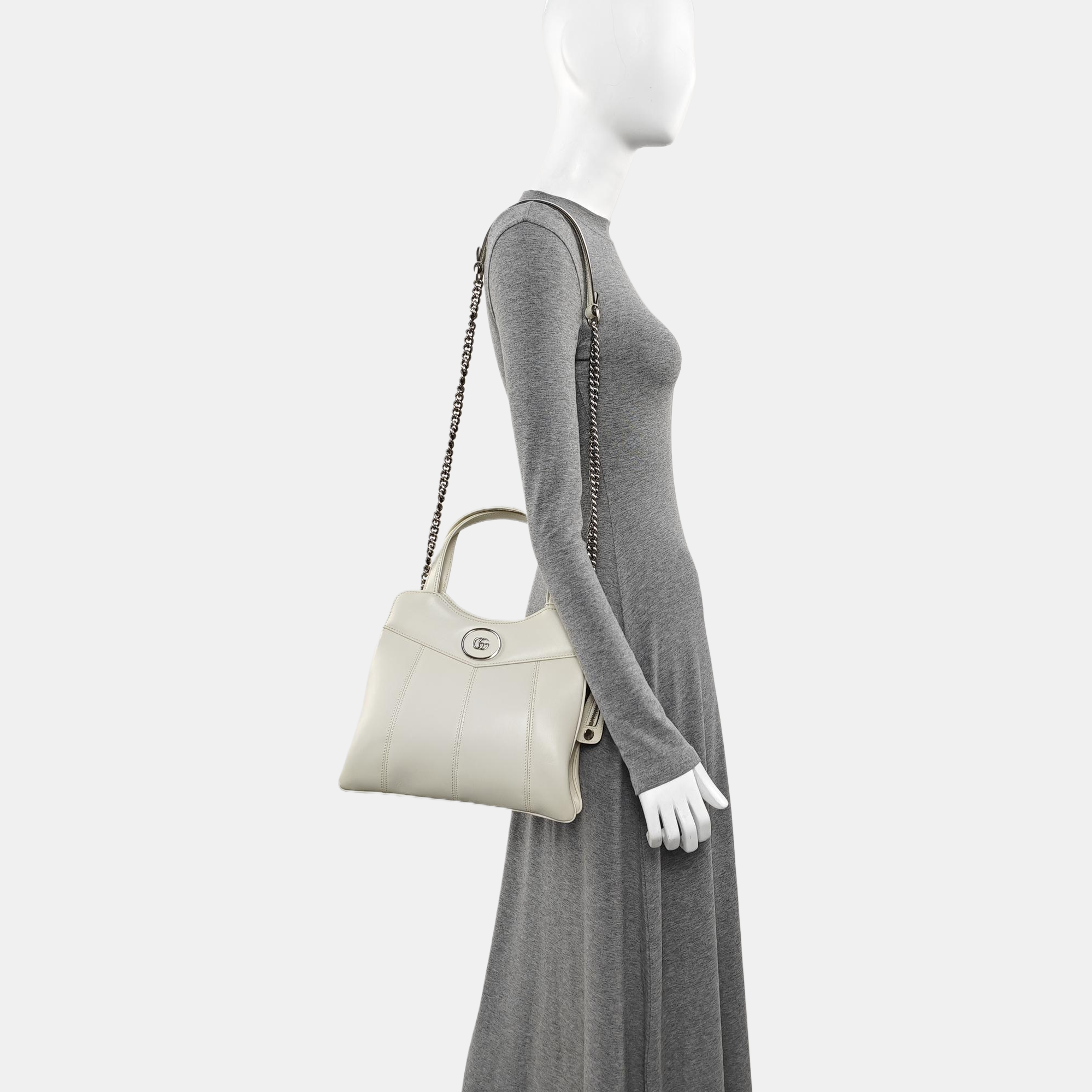 Calfskin Shoulder Bag White