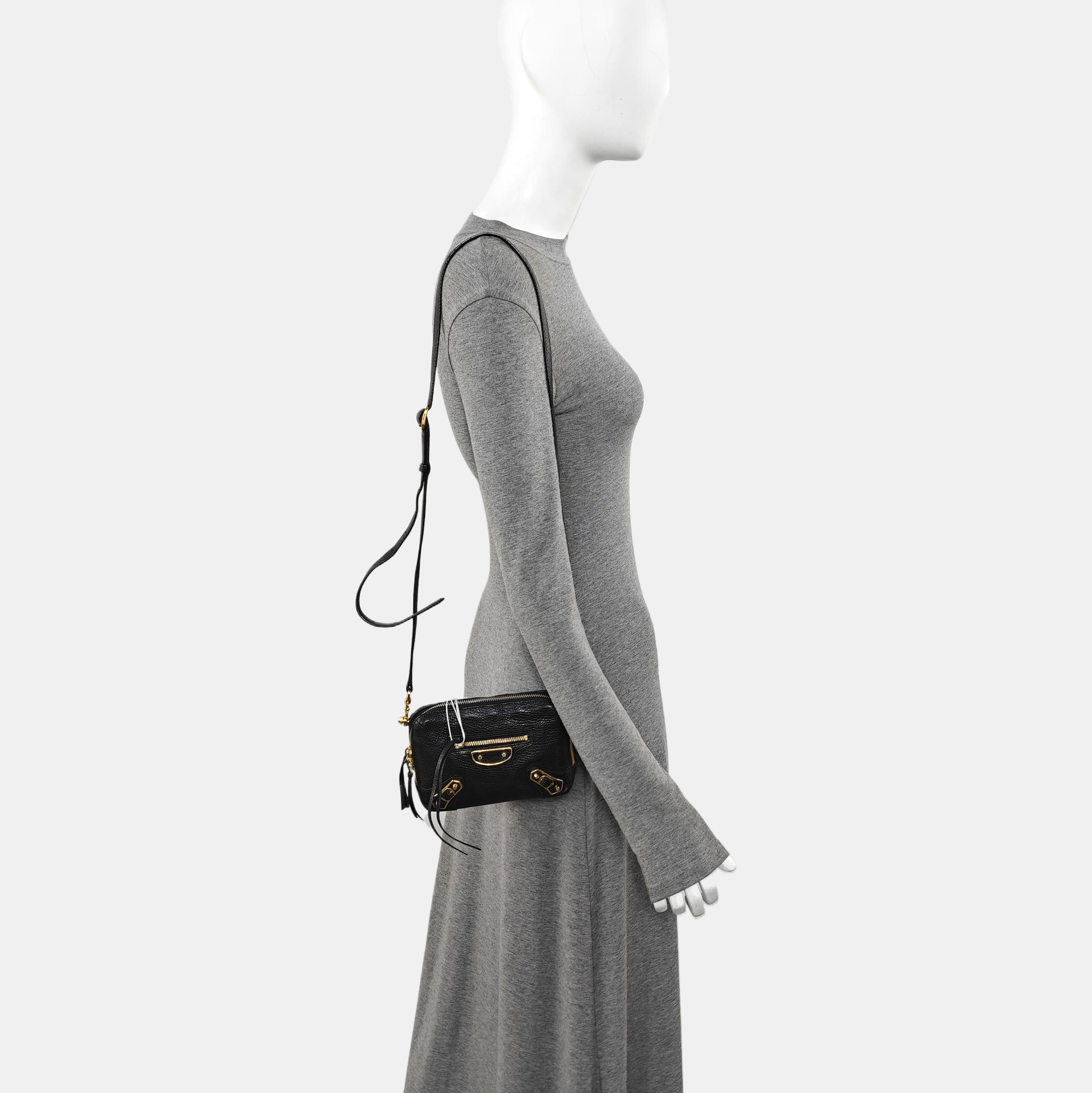 Calfskin Shoulder Bag Black