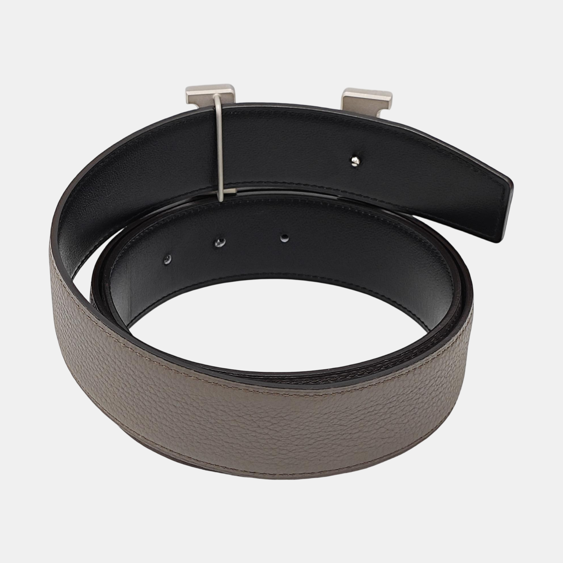 Leather Belt Gray