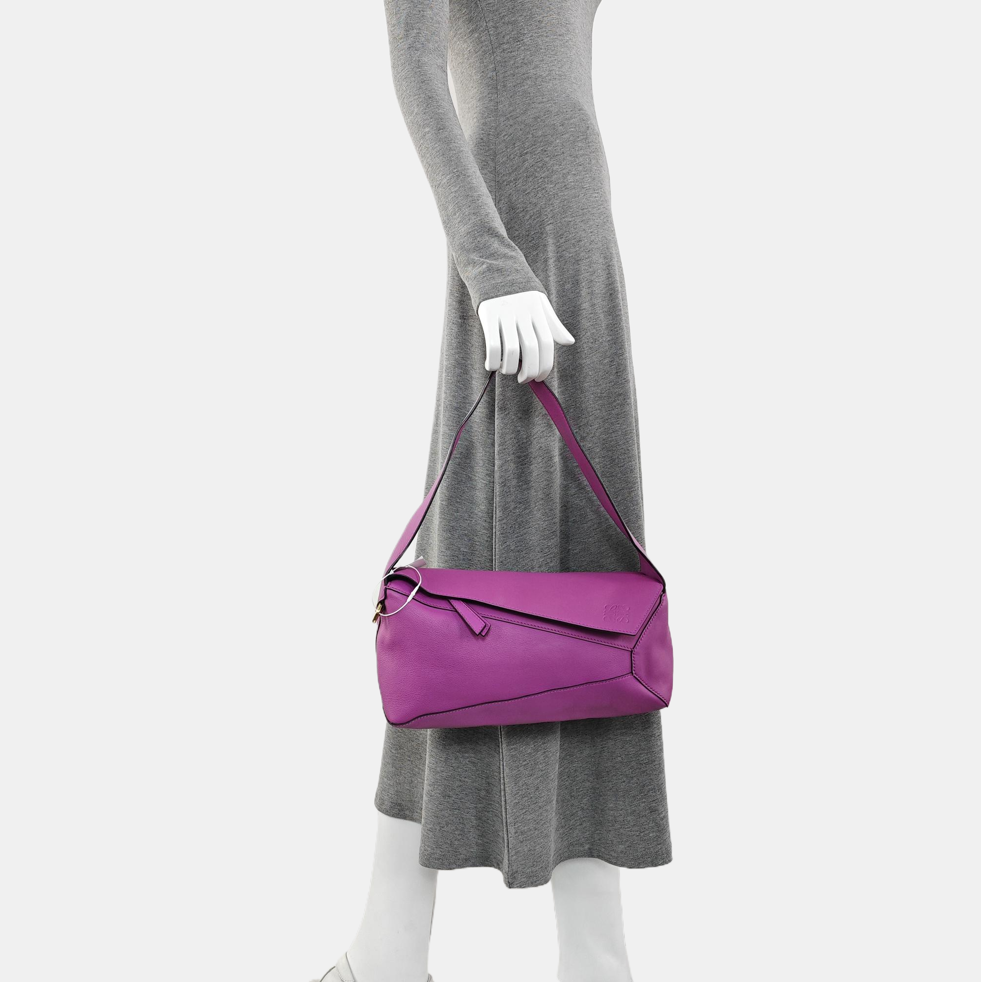 Authenticated pre-owned  Puzzle Hobo Calfskin Purple - Top Handle Bag at Looply