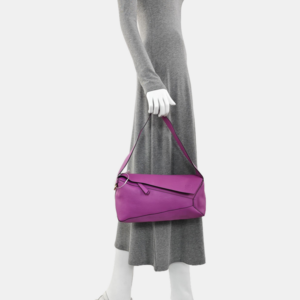Authenticated pre-owned  Puzzle Hobo Calfskin Purple - Top Handle Bag at Looply