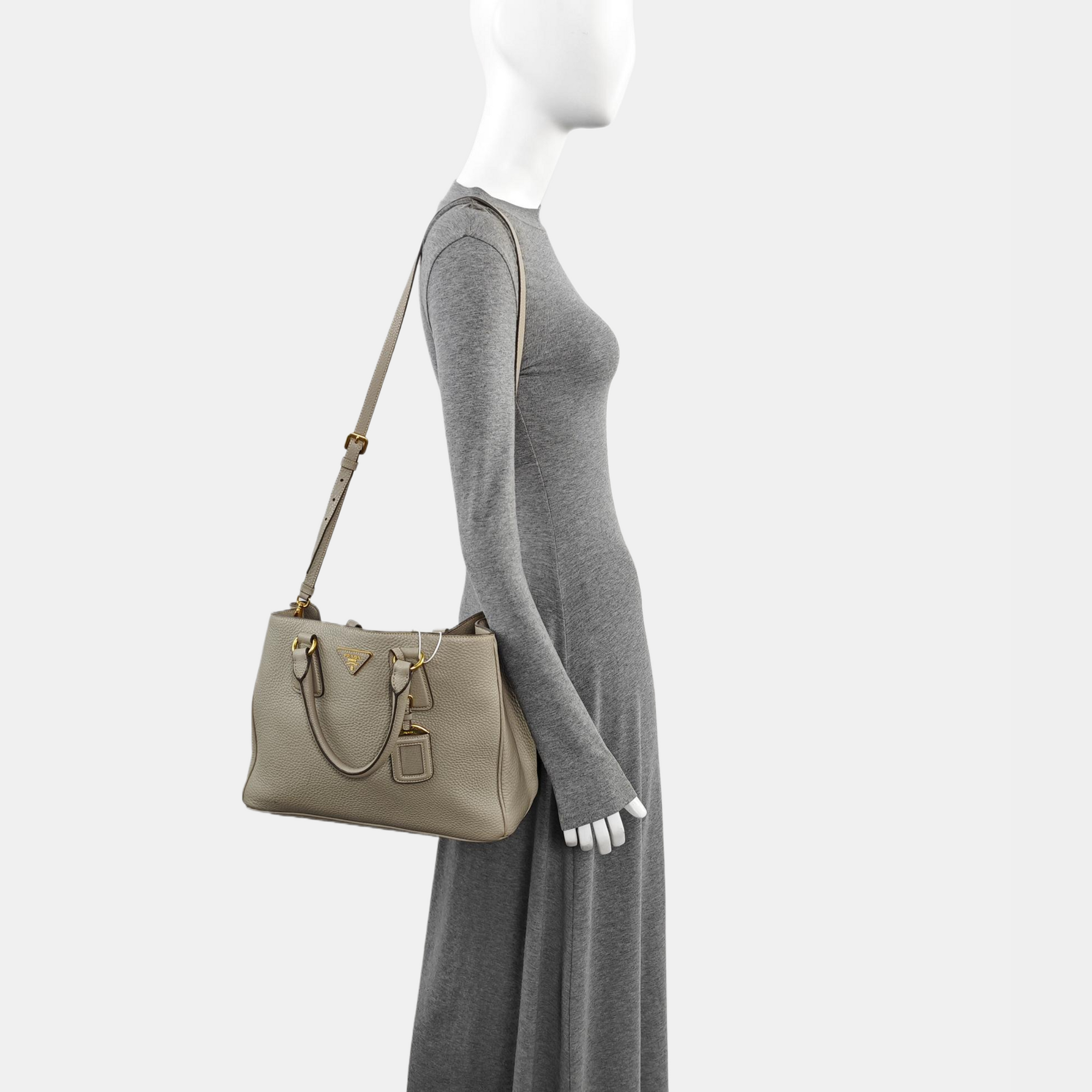 Galleria Large Calfskin Gray
