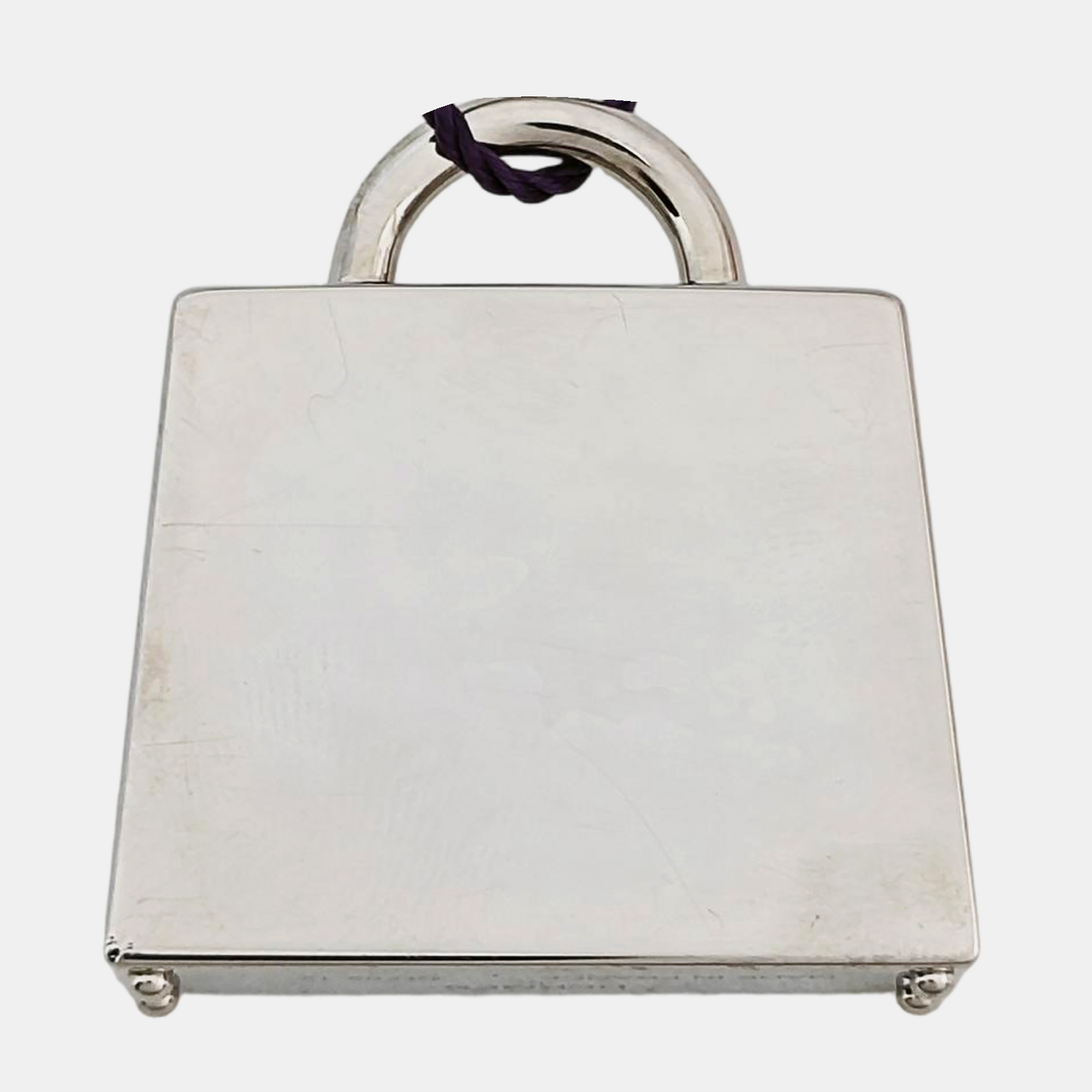 Colgante de metal plateado Kelly Laque H de Curiosite