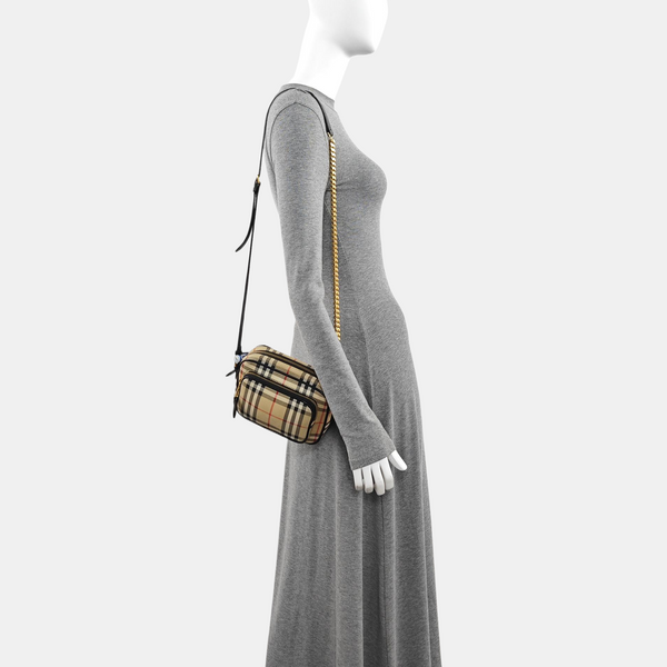 Fabric Shoulder Bag Brown