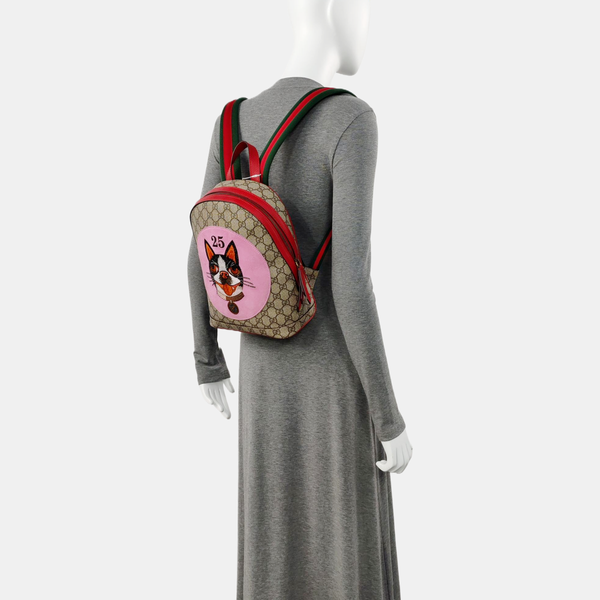 Monogram Coated Canvas Backpack Beige