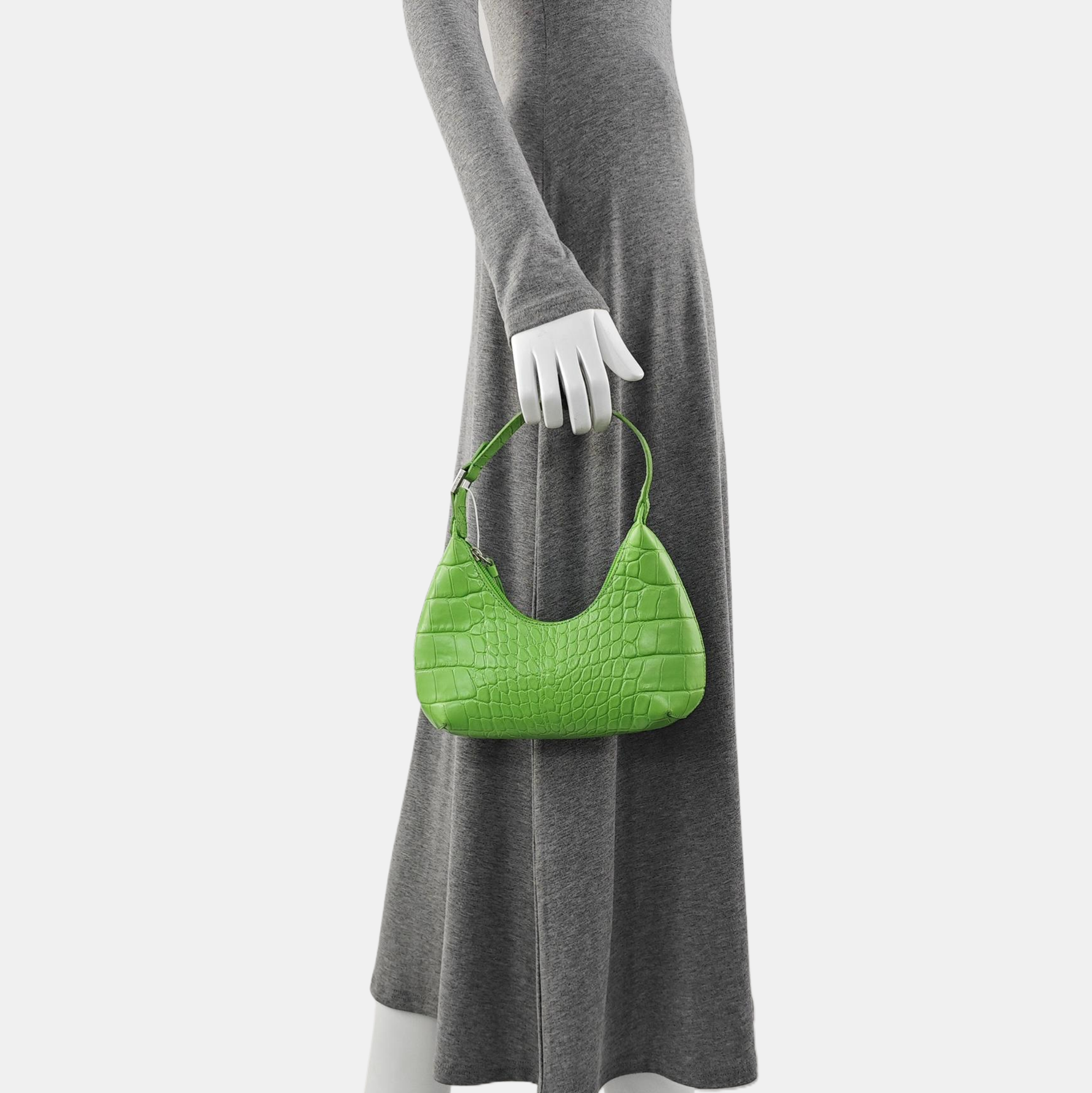 Leather Top Handle Bag Green