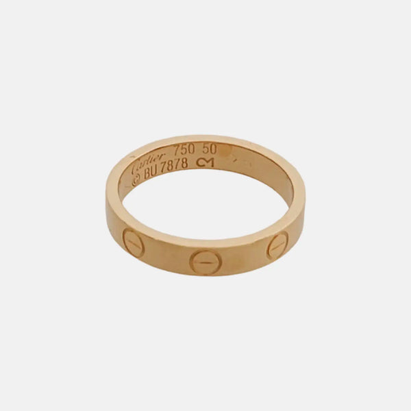 LOVE 18k Rose Gold Ring EU 50