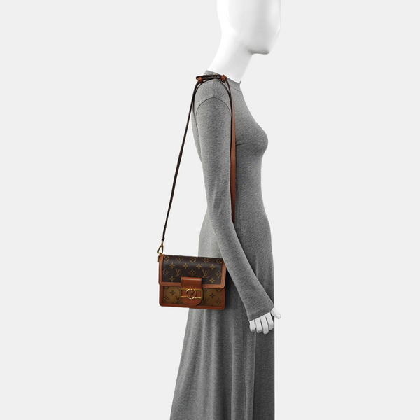 DAUPHINE Mini Monogram Coated Canvas Brown