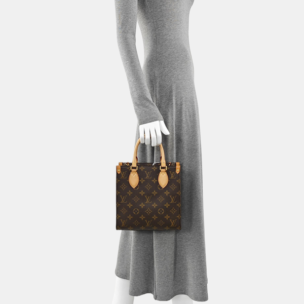 SAC PLAT BB Monogram Coated Canvas Brown