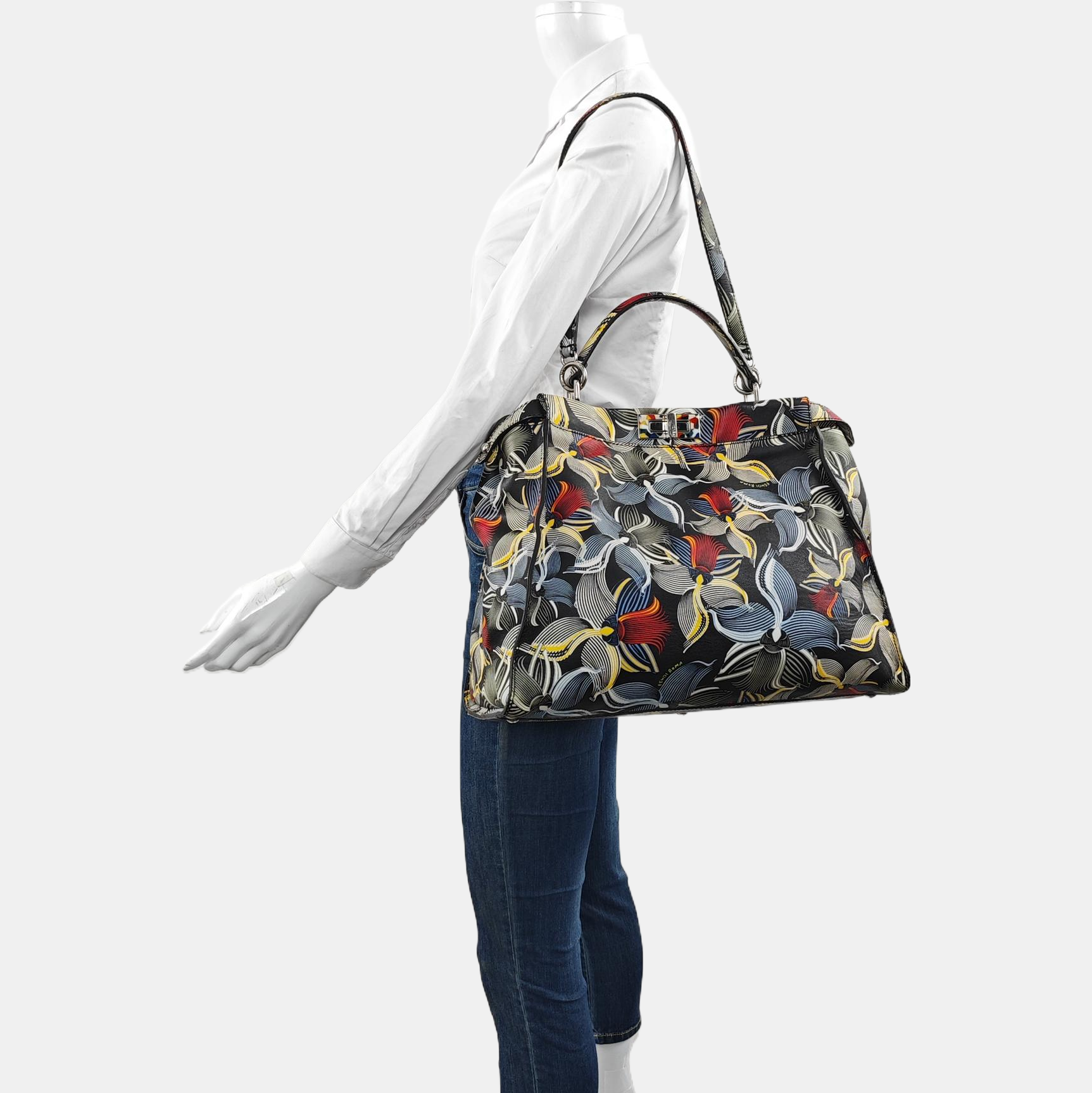 Authenticated pre-owned  Peekaboo Large Calfskin Multicolor - Tote Bag at Looply