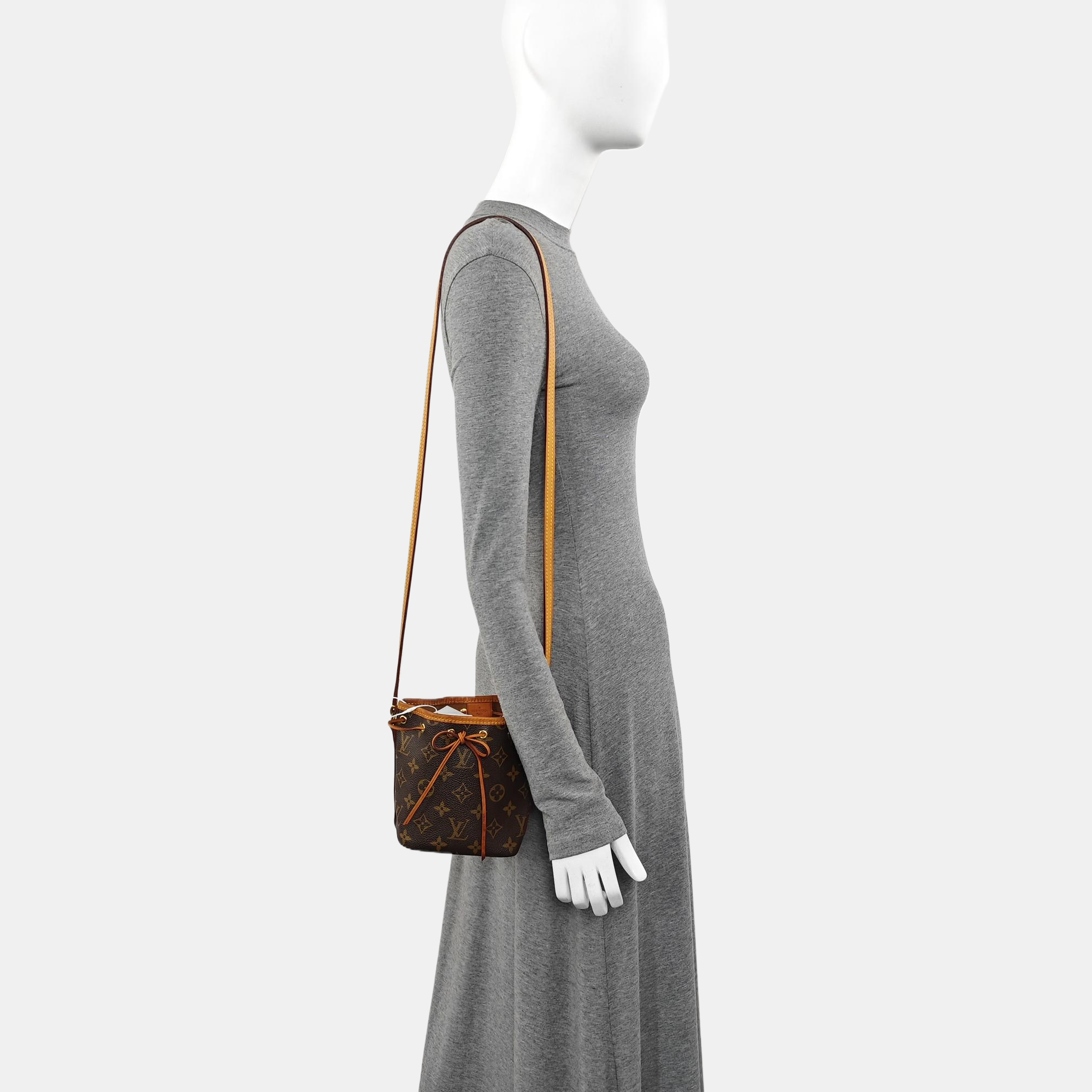 NÉONOÉ Nano Monogram Coated Canvas Brown