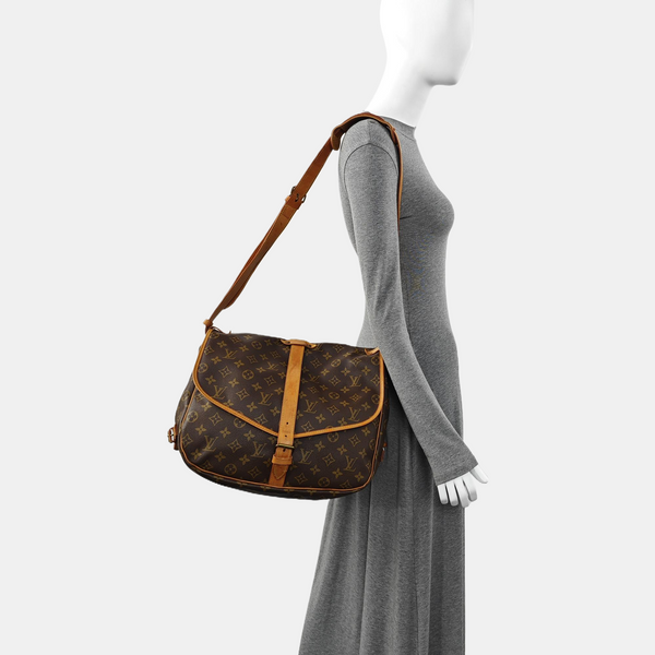 SAUMUR Monogram Coated Canvas Brown