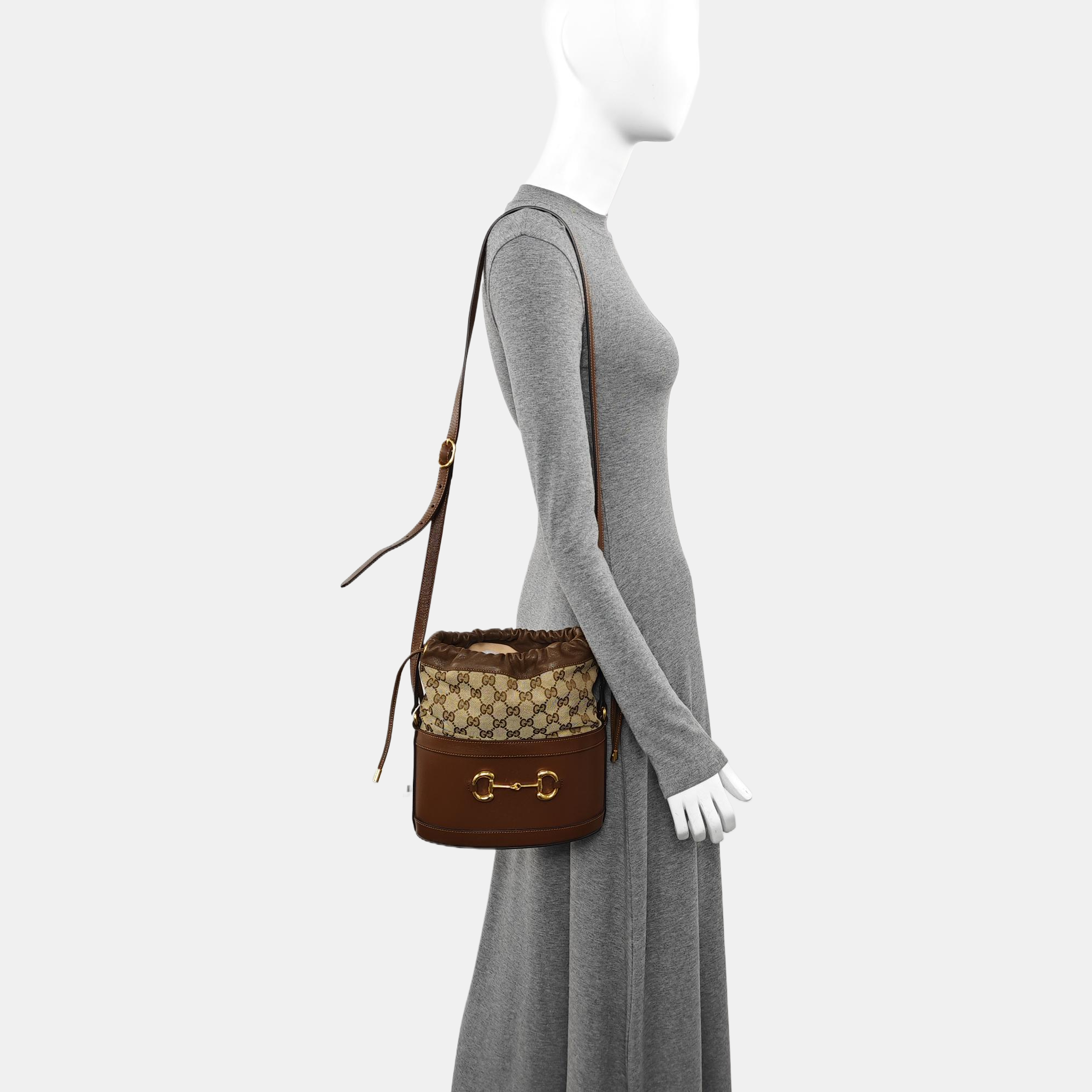 Horsebit 1955 Small Monogram Calfskin Brown