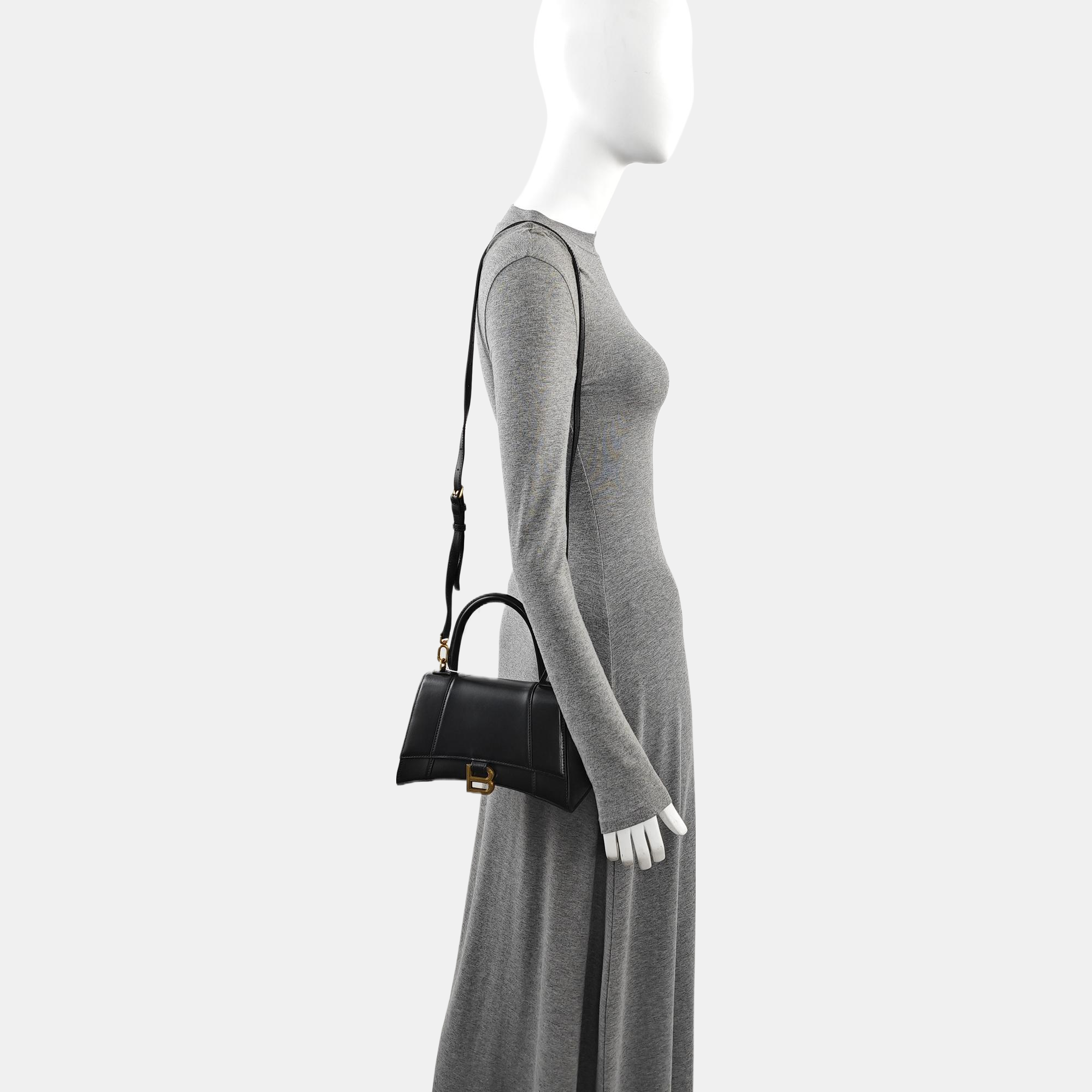 Hourglass S Calfskin Black