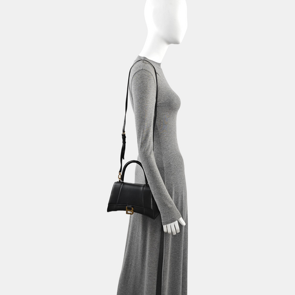 Hourglass S Calfskin Black