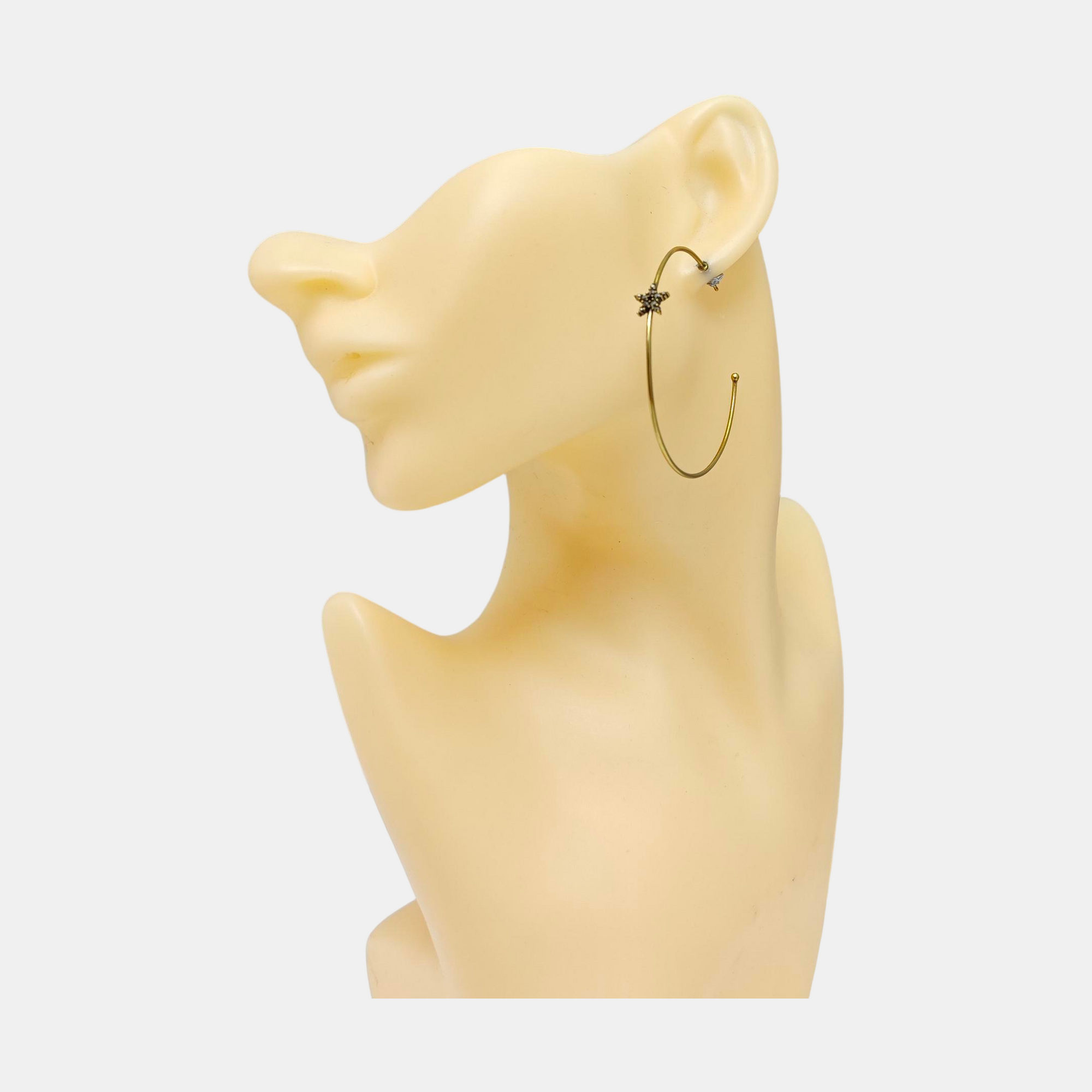 J'adior Metal Gold Stud Earrings
