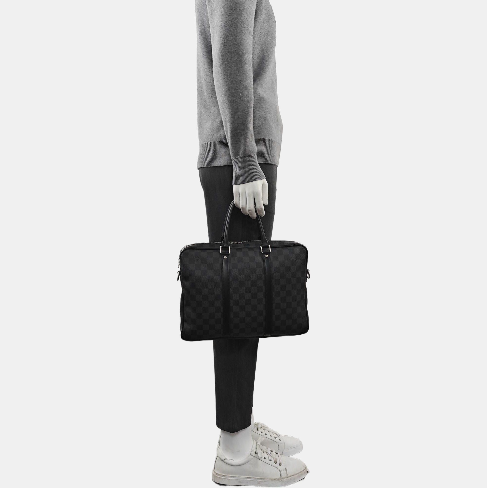 PORTE-DOCUMENTS PM Damier Graphite Coated Canvas Black