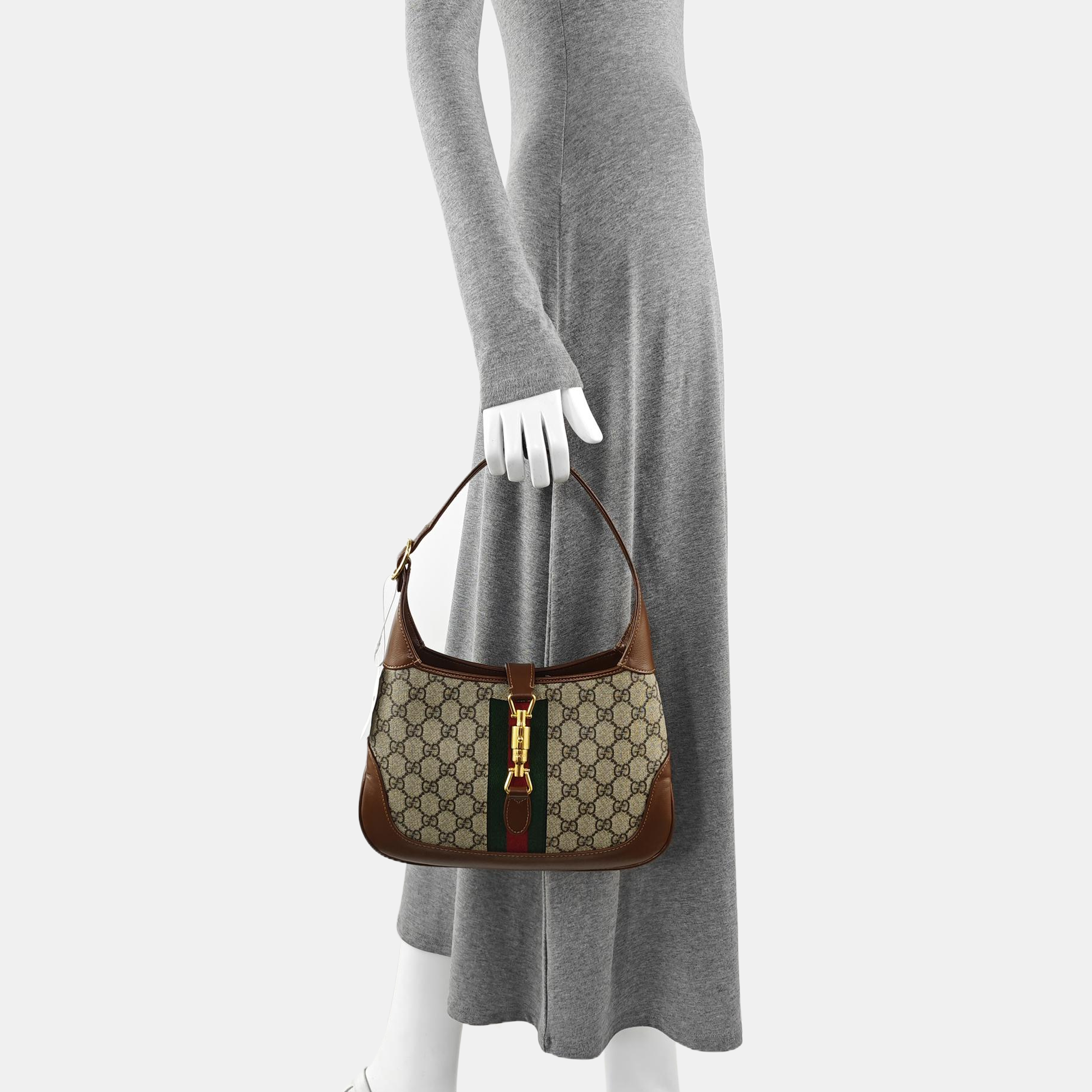 Jackie 1961 Small Monogram Coated Canvas Beige