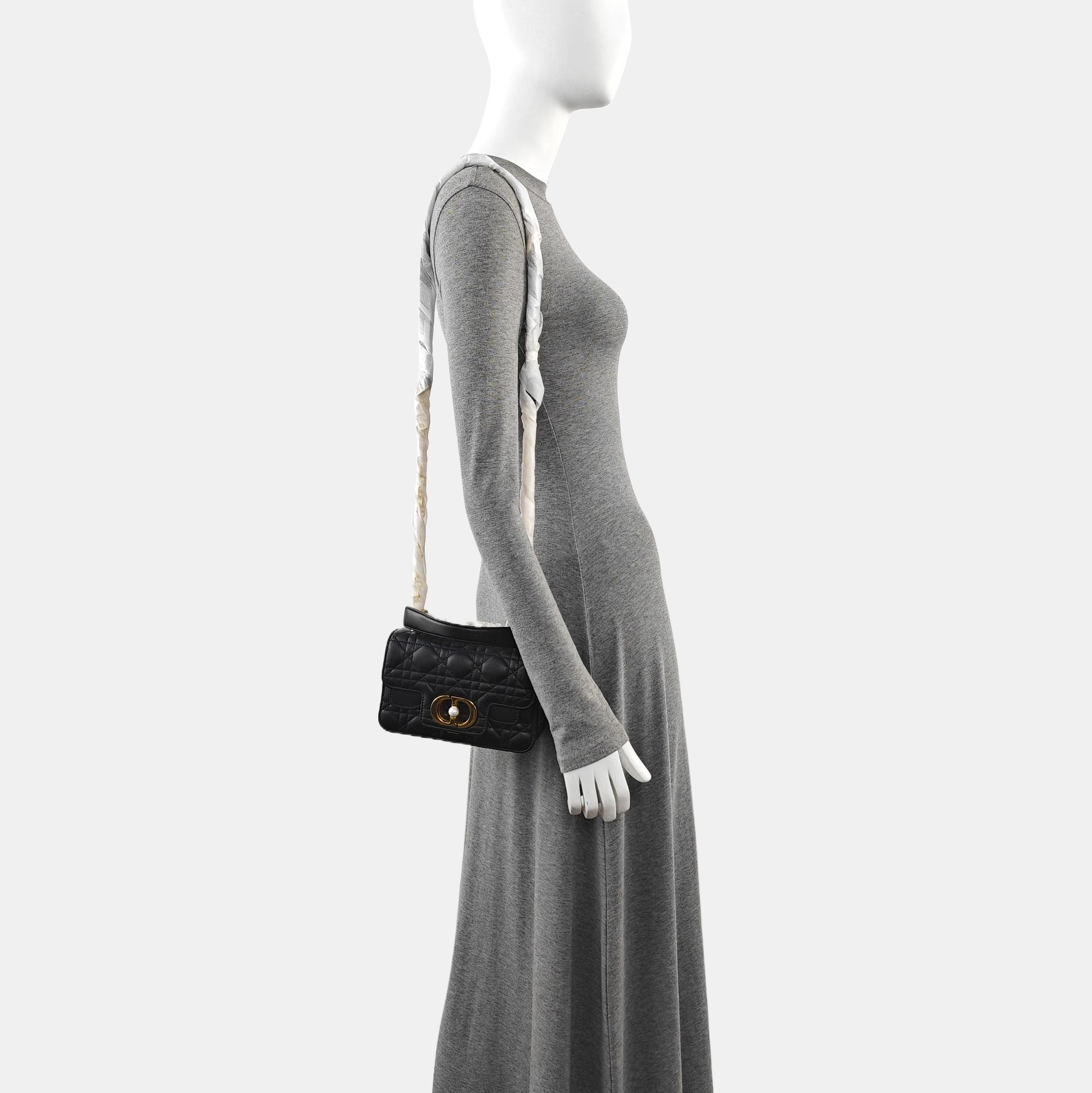 Dior Caro Mini Cannage Calfskin Black