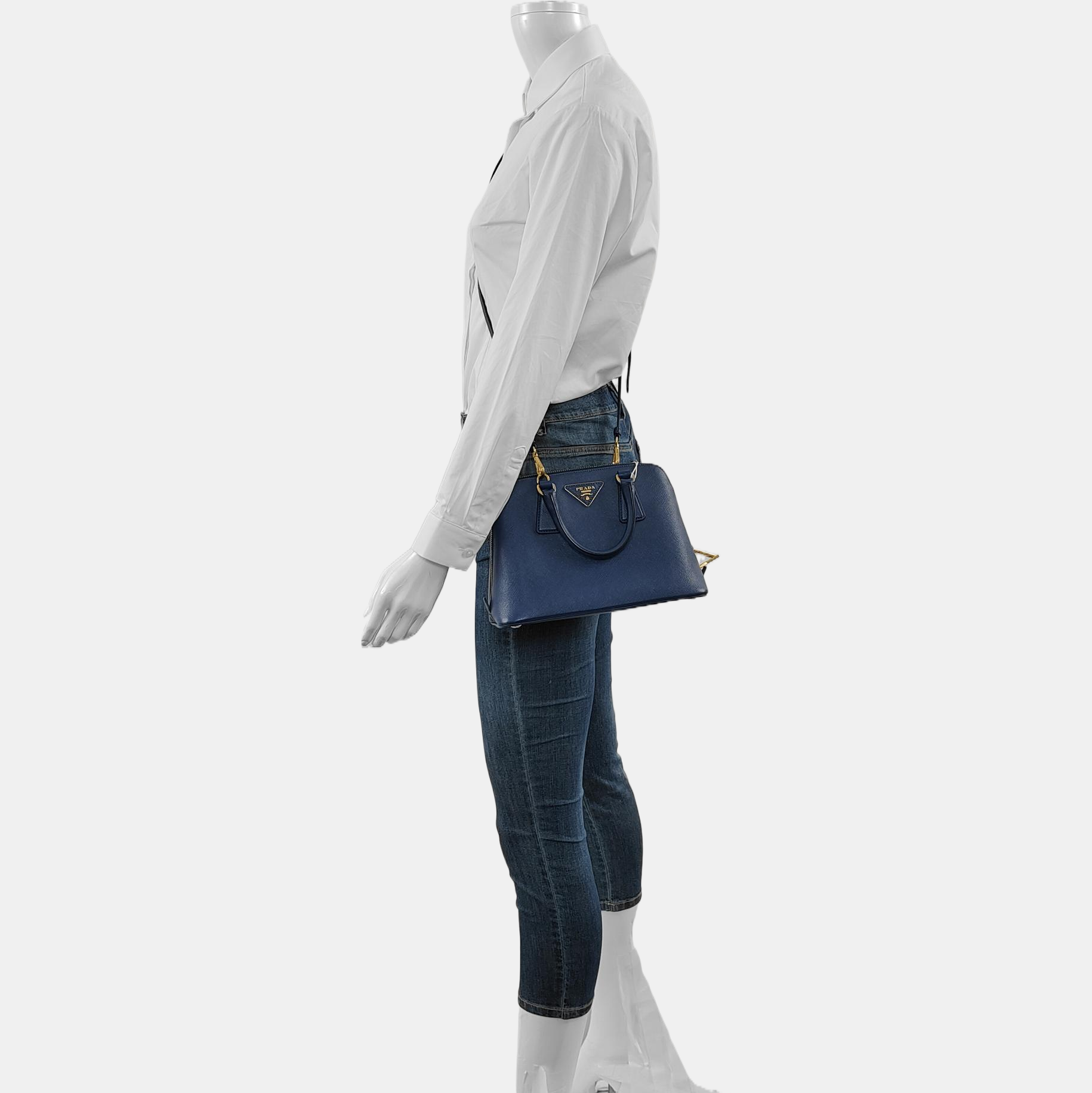 Authenticated pre-owned  Promenade Saffiano Calfskin Blue - Tote Bag at Looply