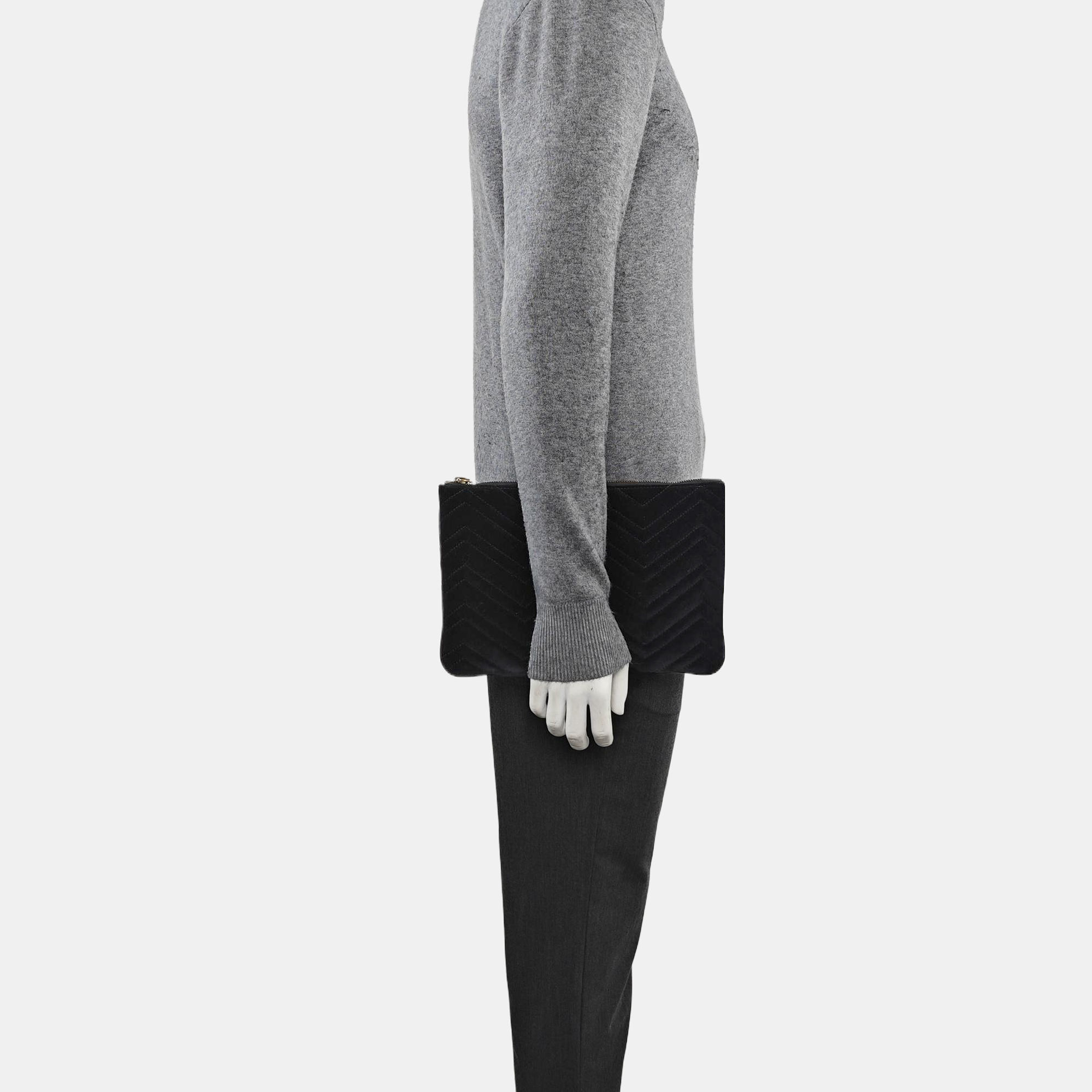 GG Marmont Large Velvet Black