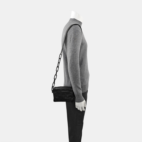 SOFT TRUNK Mini Monogram Coated Canvas Black