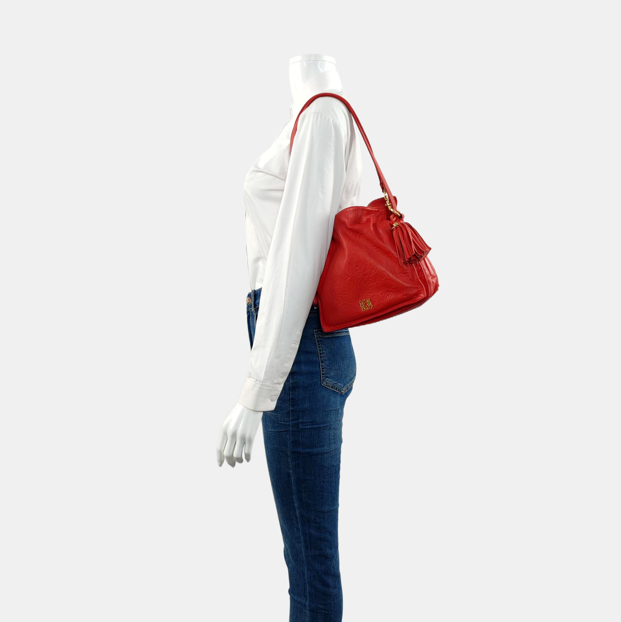 Authenticated pre-owned  Flamenco Calfskin Red - Shoulder Bag at Looply