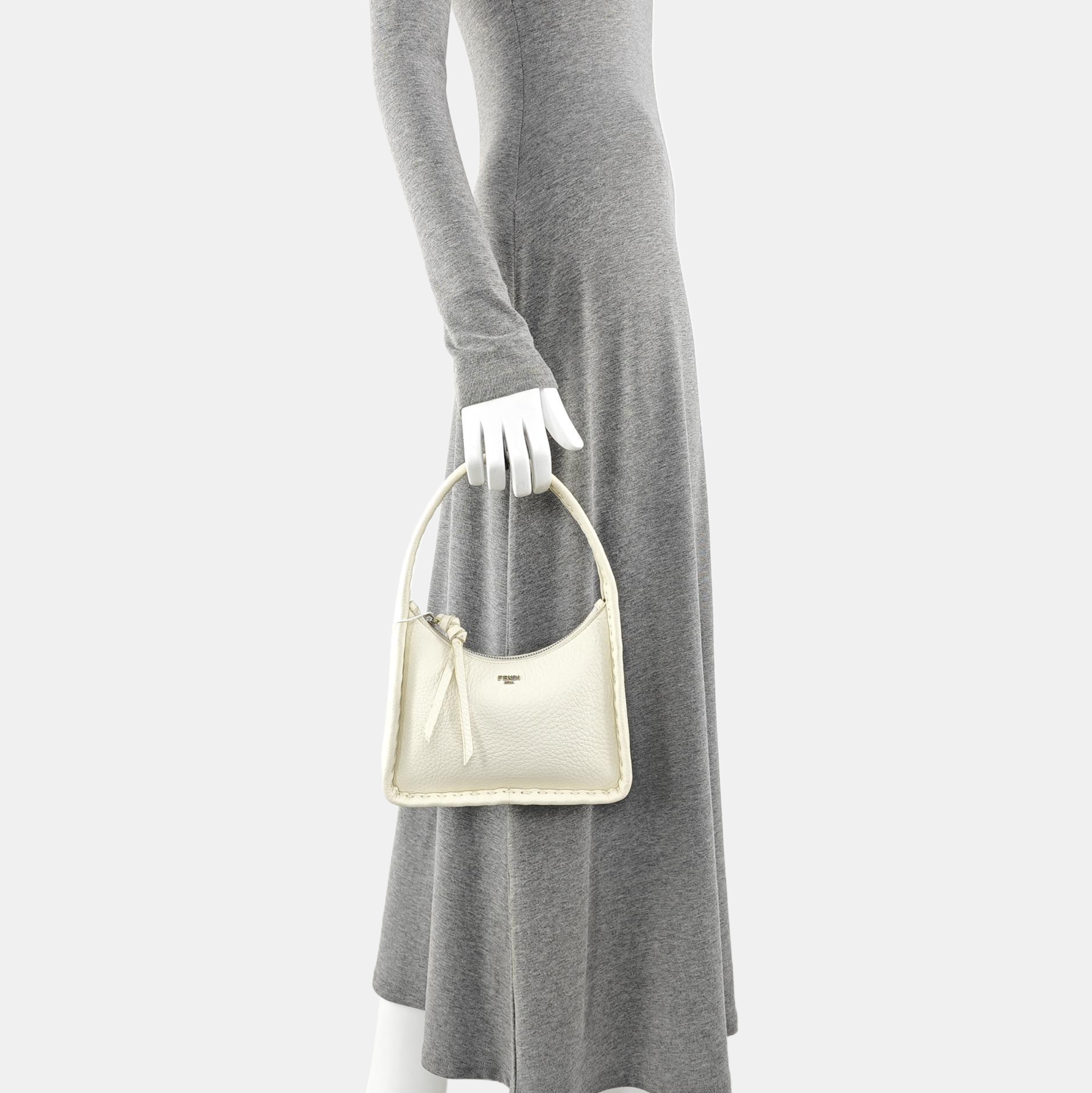 Fendessence Mini Calfskin White