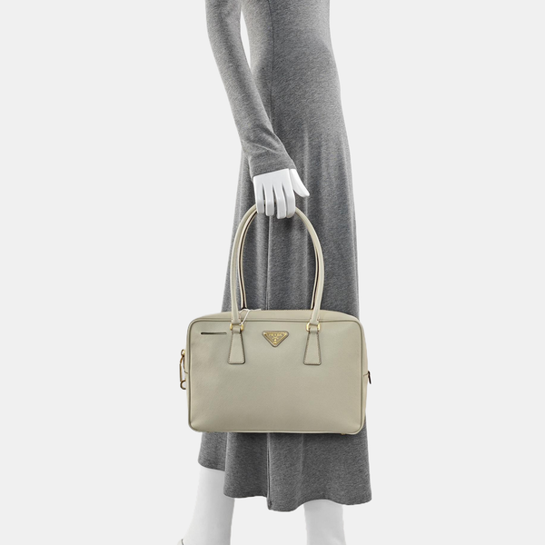 Calfskin Shoulder Bag Beige