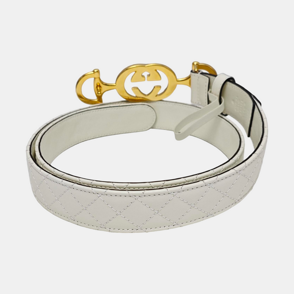 Leather Belt White