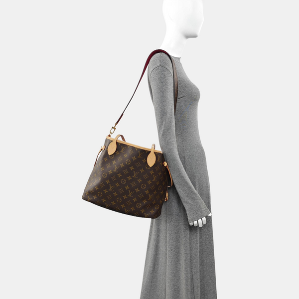 NEVERFULL MM Monogram Coated Canvas Brown