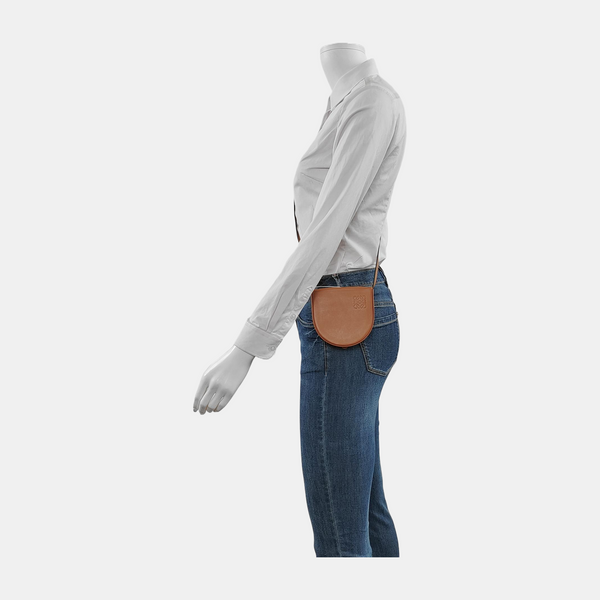 Authenticated pre-owned  Heel Small Calfskin Brown - Crossbody Bag at Looply