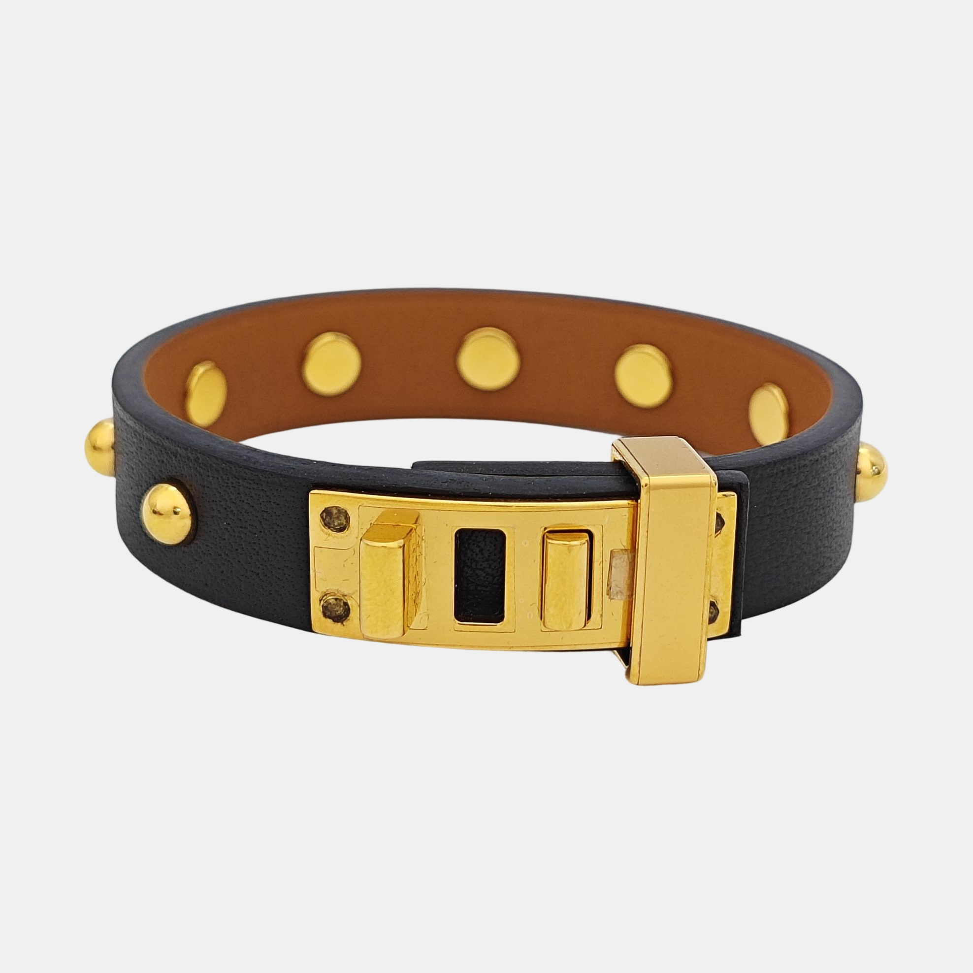 Leather Black Bangle