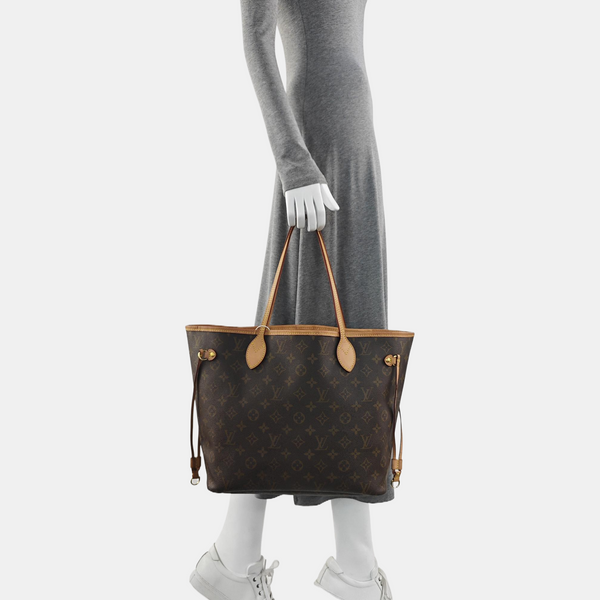 NEVERFULL MM Monogram Coated Canvas Brown