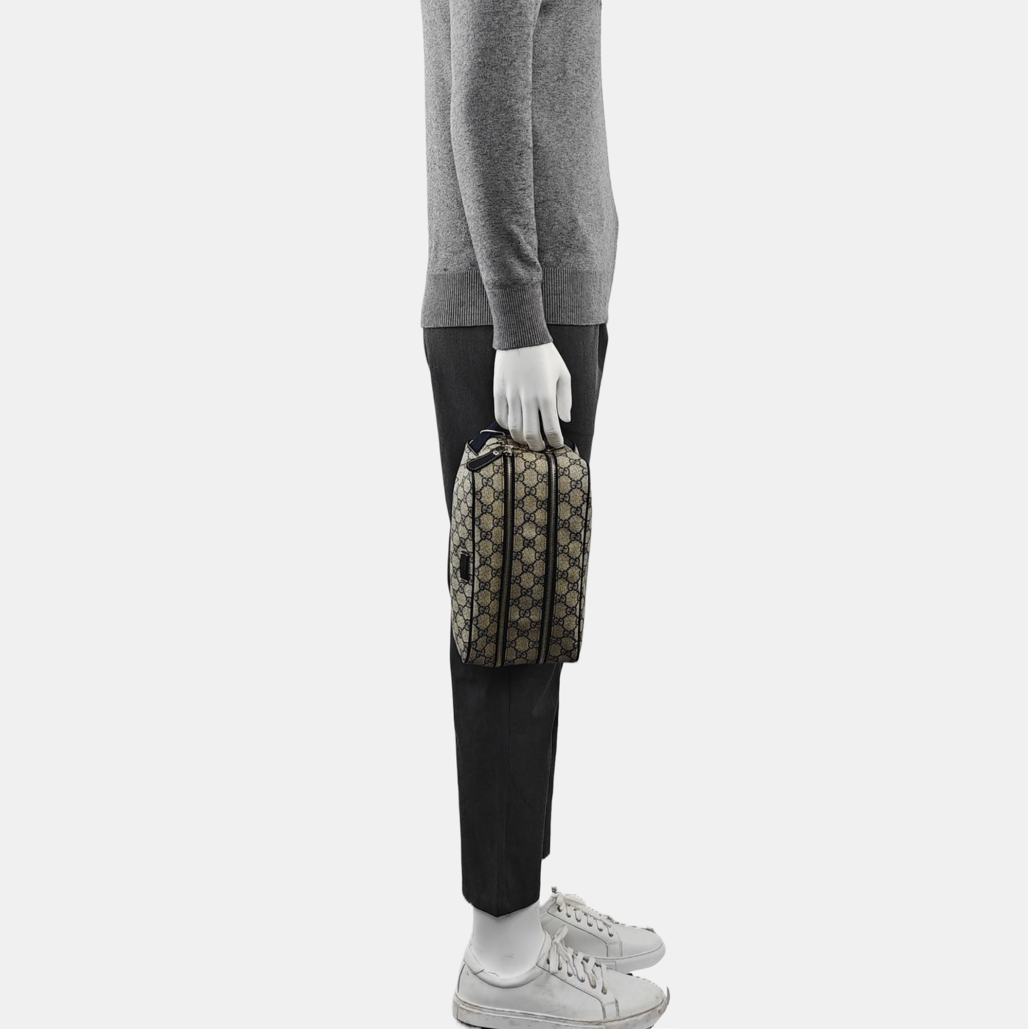 Monogram Coated Canvas Clutch Black