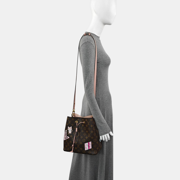 NÉONOÉ MM Monogram Coated Canvas Brown