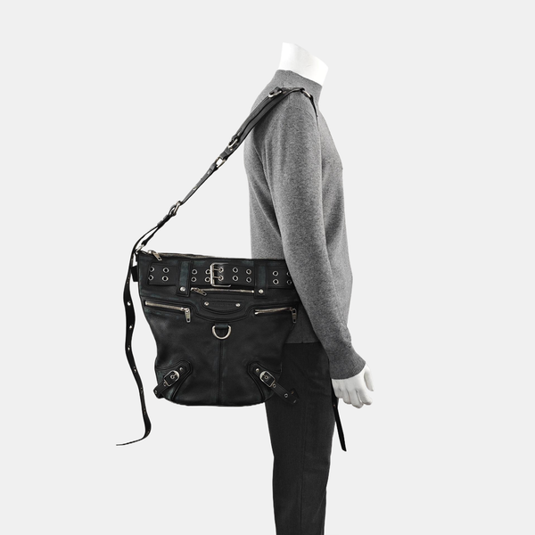Calfskin Shoulder Bag Black