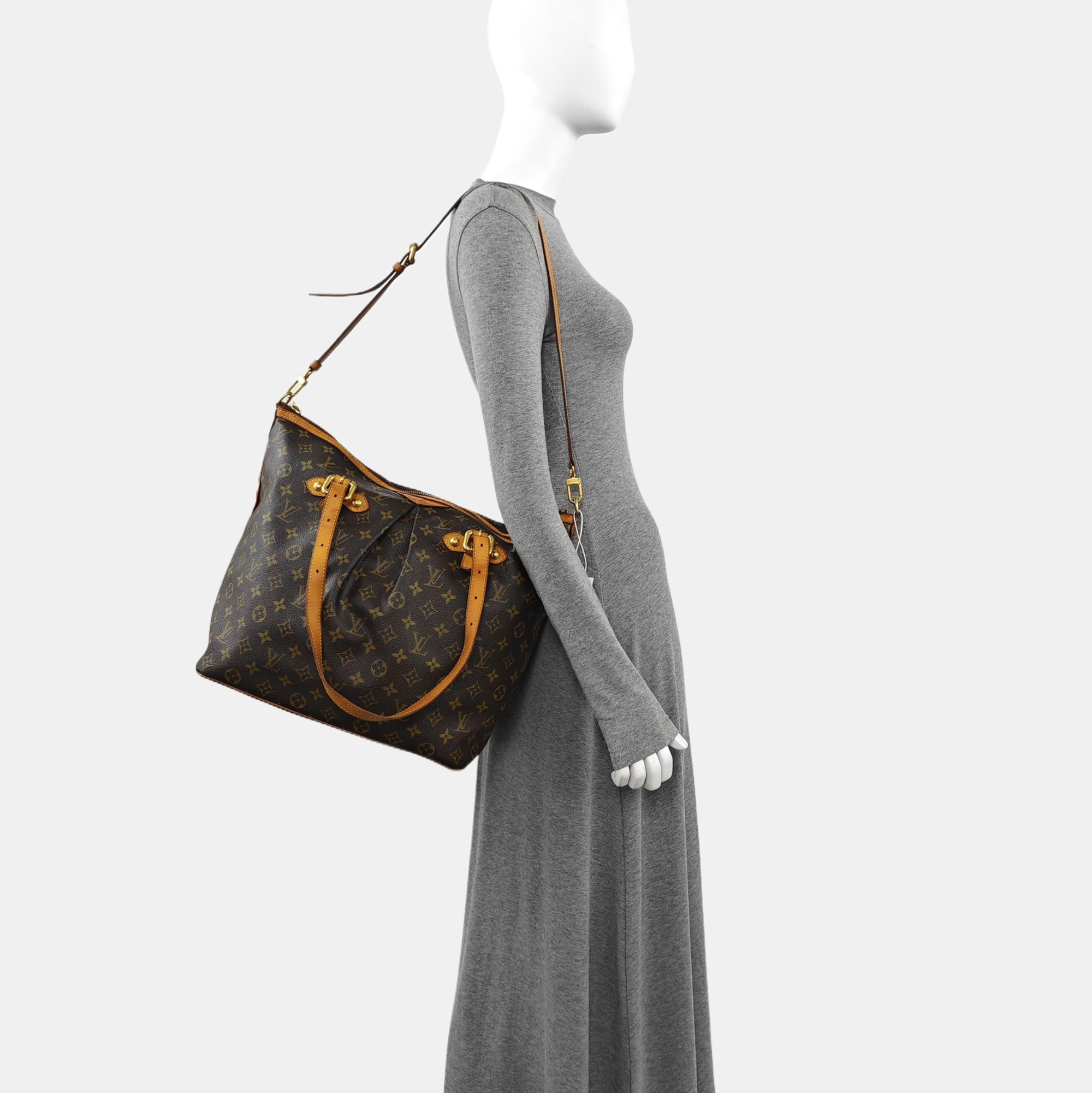 PALERMO GM Monogram Coated Canvas Brown