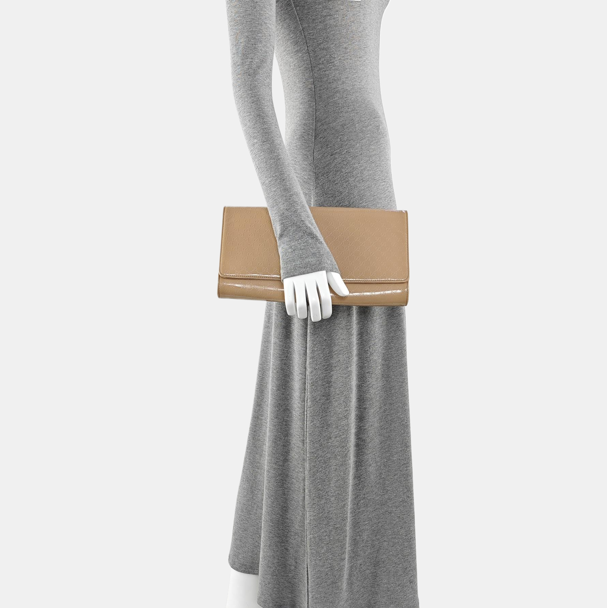 Monogram Calfskin Clutch Pink