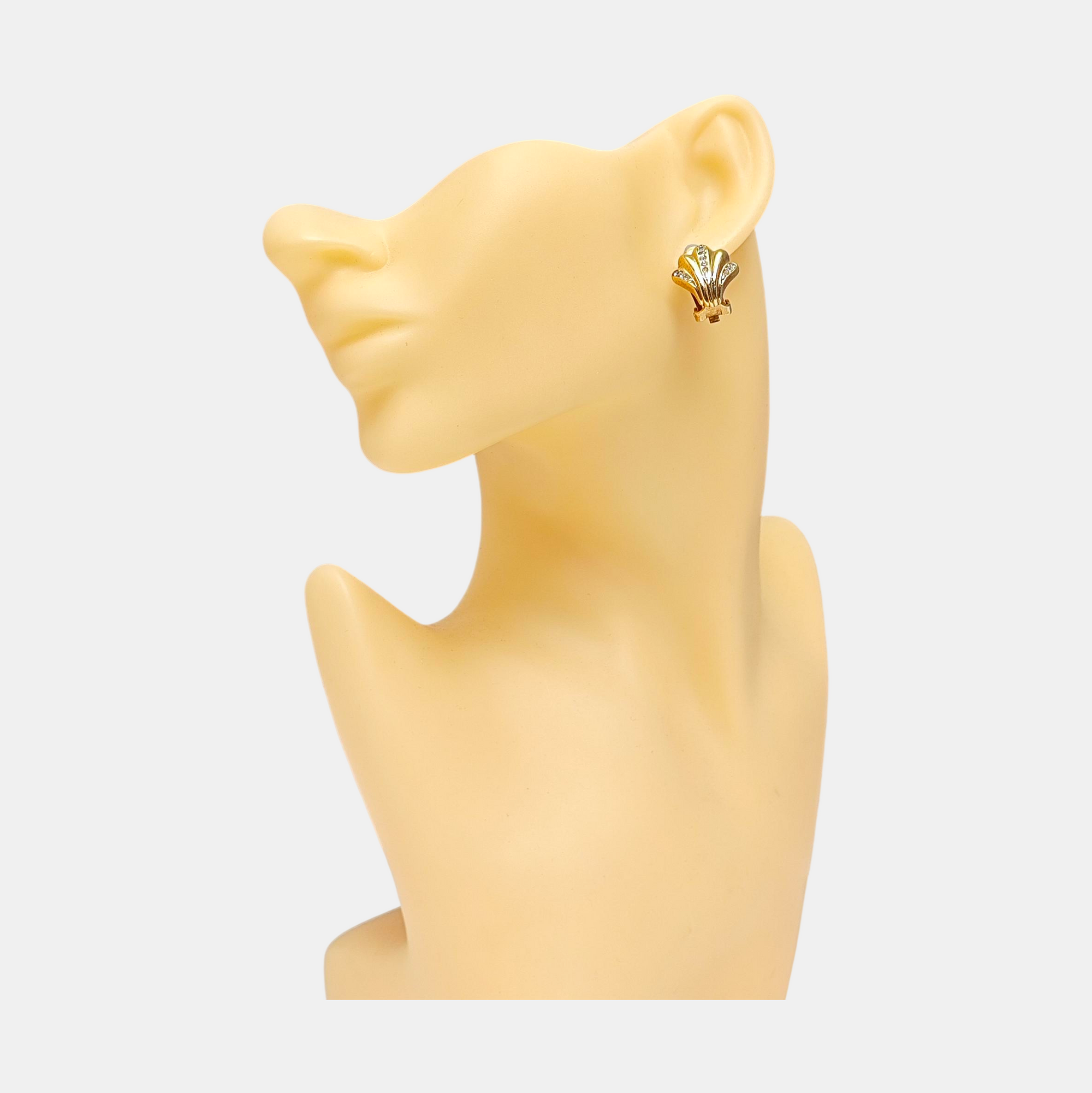 Metal Gold Clip On Earrings