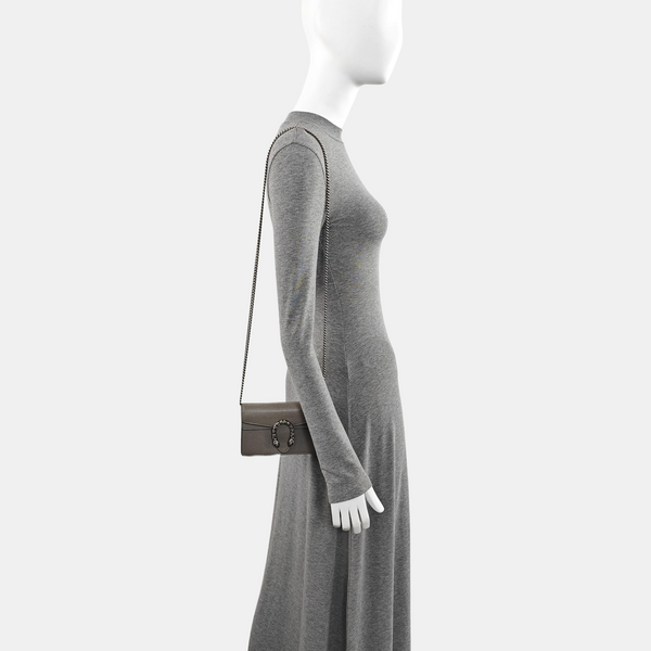 Authenticated pre-owned  Dionysus Super Mini Calfskin Grey - Shoulder Bag at Looply